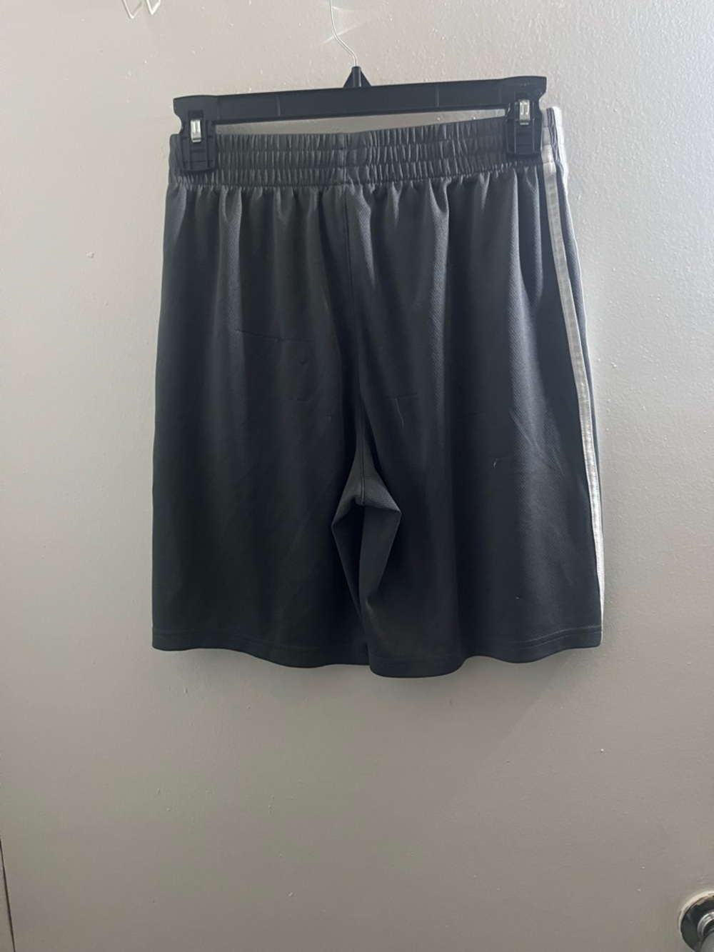 Adidas Men's gray  Athletic Shorts with 3-Stripe Side Detailing - Picture 2 of 7